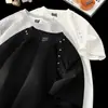Camiseta Pesada de Manga Curta de Alto Padrão Verão 2025 Masculina Nicho Design Metálico Estilo Coreano Top Versátil
