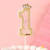 Decoración para Pastel de Cumpleaños Lentejuelas de Colores en Capas Números Toppers Arcoíris Número de Cumpleaños Inserts para Pastel de Primer Cumpleaños Multicolor