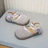 Moda Infantil Estilo Coreano 2025 Verano Nuevas Sandalias Tejidas Peep-Toe para Niñas Sandalias de Playa Princesa para Niños Pequeños y Medianos