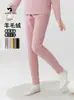 Leggings de Color Sólido Estilo Coreano Nuevos para Otoño e Invierno, Pantalones Ajustados Elásticos de Algodón para Niños Mayores, Pantalones para Niñas