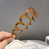 Headband ondulado de cabelo quebrado com dentes Internet popular popular Headband superior craniano Coreia do Sul Leopard Print Cartão de cabelo Headwear de gravata de partida externa