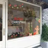 Decoraciones Navideñas Estilo Ins Transfronterizo 2027 Pegatinas de Vidrio Adhesión Estática Papá Noel Calcomanías para Ventanas y Puertas Navideñas