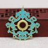 Yiwu ouro raio cor cobre banhado a ouro DIY ponto Cui imitação ouro azul esmalte cocar imperial acessórios artesanais B3426