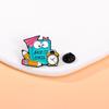 Broche original de série de suprimentos para campus em inglês, broche, lápis, livro, mochila escolar, ônibus escolar, emblema decorativo de liga