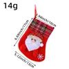 Calcetines Navideños Pequeños Bolsa de Regalo Bolsa de Dulces para Niños Colgante de Árbol de Navidad Bolsa de Regalo Decoración de Calcetines de Muñeco de Nieve Reno