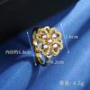 Conjunto de Joias Ouro Areia Colar Anel Moda Cor Banhado a Ouro 18K Elegante Luxo Leve Vazado Joias Acessórios Yiwu Atacado