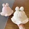 Gorro de Bebé Primavera Delgado Bebé de Pocos Meses Gorro de Pescador con Cordón Verano Suave Transpirable Protector Solar Infantil Gorro Tipo Cubo