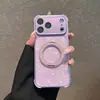 Adecuado para iPhone 16 Pro, soporte magnético 360 con patrón dorado, funda protectora anticaídas para Apple 17 Pro Max