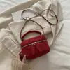 Bolso Caja Suede Color Sólido Nuevo Otoño 2025 Moda Cadena Simple Alta Gama Cuadros Hombro Único Cruzado Bolso para Mujer