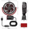 Ventilador de coche de un solo cabezal y doble cabezal, 24 V, para camión grande, 12 V, ajustable, multifuncional, mini ventilador de coche de doble cabezal, pequeño