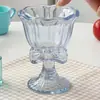 Vaso de Cristal Alto con Tallo y Diseño de Lazo Personalizable para Helado, Gelatina, Champán, Vino Dulce, Cóctel, Café