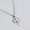 Luz Colgante de Cruz de Cobre y Zirconia Transfronteriza Europea y Americana Cadena para Clavícula de Lujo para Mujer Accesorios de Joyería Diseño de Nicho