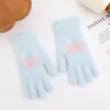 Nuevos Guantes Cálidos a Prueba de Frío de Otoño e Invierno para Estudiantes Mujeres, Guantes Gruesos Lindos de Mariposa, Guantes Tejidos con Forro de Polar Jacquard para Invierno