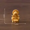 Nuevo producto transfronterizo: Deidad de cabeza de elefante dorada del sudeste asiático, estatua de Buda tailandesa, adorno de Ganesha indio, accesorio, figura en miniatura