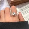 Anillo sencillo de plata 925, anillo que no se decolora, diseño de nicho, sensación de estilo ins, joyería simple, anillo de plata esterlina de alta gama, venta al por mayor para mujeres