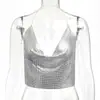 AYJ suprimento transfronteiriço desejo Amazon camisola sexy metálica com lantejoulas decote halter nas costas Y6008