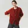 Baicai 26 Nuevo Cárdigan de Cachemir Tejido con Cremallera para Mujer Otoño e Invierno con Capucha Suéter Holgado Top Grueso Ropa de Abrigo