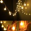 Luz decorativa navideña Cadena de luces LED de estrella Copo de nieve blanco Luz de cuentas redondas Decoración de ambiente Vacaciones de Navidad Cadena estrellada