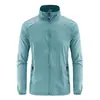 Verano cuello alto protección solar hombre delgado transpirable ropa para piel de mediana edad verano deportes ropa protección solar abrigo de hombre