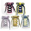 Cordones Planos Blancos y Negros Empaque Opcional Lona Deportiva y de Ocio Cordones Pequeños Blancos de Poliéster Suministro Directo de Fábrica Cordones para Zapatos