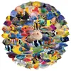 100 Pegatinas Realistas de Peces de Océano para Mascotas para Decorar Diarios, Maletas, Computadoras, Estuches de Guitarra, Fundas de Teléfono, Refrigeradores y Botellas de Agua
