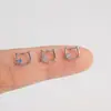 Aretes de Titanio con Zirconia de Gatito, Tornillos para Cartílago de Oreja, Tornillos para Labio, Accesorios de Joyería para Piercings Corporales, Venta Directa del Fabricante