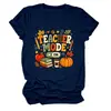 Modo profesor en Amazon eBay estación independiente moda casual retro camiseta de mujer cuello redondo manga corta