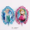 Globo de Película de Aluminio Princesa Elsa Anna Tema Frozen Decoración de Fiesta de Cumpleaños Diseño de Escena Espejo Mágico Copo de Nieve