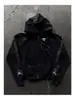 Moletom com Capuz e Zíper Estilo Punk Impressão Gótica Casual Dark Streetwear Retro Europeu e Americano Y2K