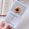 Carta de Convite Criativa com Flores Secas Cartão Pequeno em Branco Cartão de Natal Ação de Graças Bênção de Feriado Cartão de Aniversário