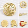 Crachá de Ouro K Feito Sob Medida Crachá de Reconhecimento para Reunião Anual Broche com Logo da Empresa Metálico Elegante Feito Sob Medida Medalha Comemorativa