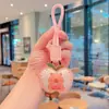 Chaveiro Criativo de Couro Desenho Animado Capivara Maçã Pingente para Chave de Carro Bolsa Máquina de Garra Presente Pequeno