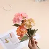 Flor Artificial Flor Individual de Hortensia Brasileña Estilo Nórdico Lujo Ligero Flor de Seda Decoración de Escritorio para el Hogar Floricultura Salón de Bodas Flor Suave