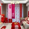 Decoração de Quarto de Casamento para o Novo Quarto dos Noivos, Conjunto para Sala de Estar e Varanda, Banners Decorativos com Palavras Felizes, Enfeites de Borboleta Pendurados e Guirlandas