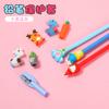 Set de Plumas de Silicona de Dibujos Animados Linda Tapa de Lápiz de Animal Cactus Estudiantes de Primaria Navideño Amor Cubierta de Goma Suave para Bolígrafo