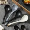 Colher de Mingau Estilo Japonês Colher Grande de Cerâmica Colher de Sopa com Cabo Longo Colher Colher de Sopa Colher Pequena Colher Grande Colher de Mingau