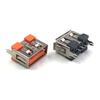 Conector Hembra USB de Cuerpo Corto de 180 Grados Conector Eléctrico USB Carga de Energía Móvil Cuerpo Corto Conector de Zócalo 10.0