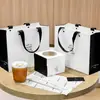 Caja Desechable de 2 Pulgadas de 3 Piezas para Pastel Mousse Caja de Empaque para Postre con Ventana Esquinas Recortadas Bolsa para Llevar Horneado Venta al por Mayor Comercial
