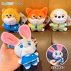 Juguete de Peluche Auténtico de Zootopia Coneja Judy Leopardo Oficial de Policía Nick Muñeca Pequeña Colgante para Bolso