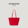 Bolsa de mão tote leve transfronteiriça, casual, moda, versátil, design de retalhos de cor sólida, bolsa de ombro única para trabalho, deslocamento