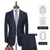 Conjunto de traje unisex de hilo teñido, lavable a máquina, ropa de trabajo para grupo, traje de negocios, traje formal profesional, traje de hombre