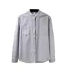 Nova Estilo Primavera e Outono Simples, Elegante e Leve Camisa de Manga Longa com Gola Alta para Homens, Camisa Casual Popular Slim para Homens