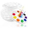 Venta al por mayor de fábrica paleta de plástico blanco plato para pigmentos de pintura paleta de pigmentos acrílicos acuarela gouache para niños