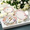 Cerâmica Doméstica Estilo Francês Jantar Ocidental Luxo Retangular Porcelana Óssea Cozinhar Prato de Peixe Tigela Prato Louça Bonita