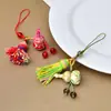 Nuevo Colgante de Calabaza con Borla en Laca Degradada Estilo Chino, Correa Tejida a Mano para Teléfono, Accesorio de Bolso Tradicional de Brocado Song