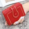 Nuevo bolso coreano para mujer, cartera con cremallera y hebilla, monedero de color liso con bordado de lichi, tarjetero