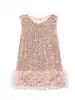 Vestido de Lantejoulas para Meninas Vestido de Princesa Transfronteiriço Sem Mangas Saia em Camadas Tule Fofo Vestido Formal Infantil Saia de Aniversário