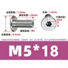Máquina de máscara rosca furo passante oco parafuso cabeça chata CM soquete sextavado parafuso de máquina aço inoxidável 304 parafuso a vácuo
