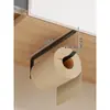 Caixa de armazenamento de cozinha, suporte de pendurar sem furar para uso doméstico sob o armário, prateleira multifuncional invertida para armazenamento de lenços umedecidos e papel toalha