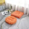 Cojín de pana de color liso de fábrica con textura de grano de maíz al por mayor cojín de silla cuadrado redondo japonés cojín de silla para estudiantes